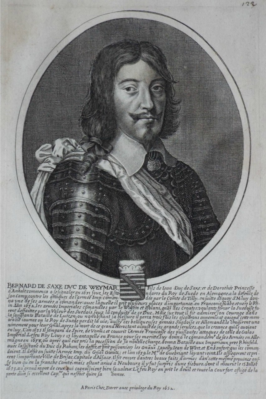 Print - Bernard de Saxe Duc de Weymar