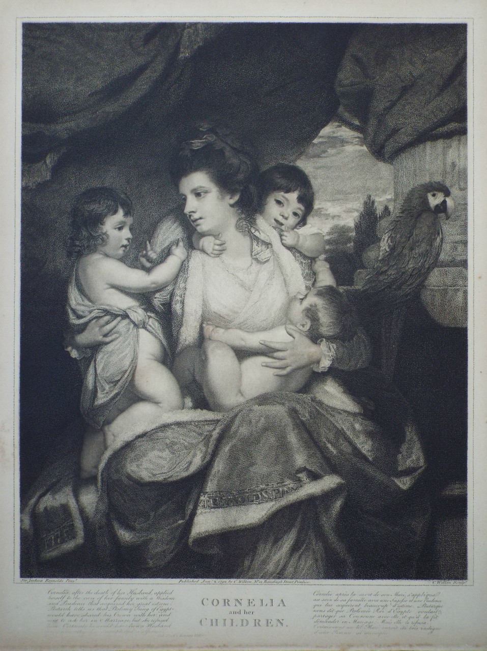 Stipple - Cornelia and her Children. - Wilkin