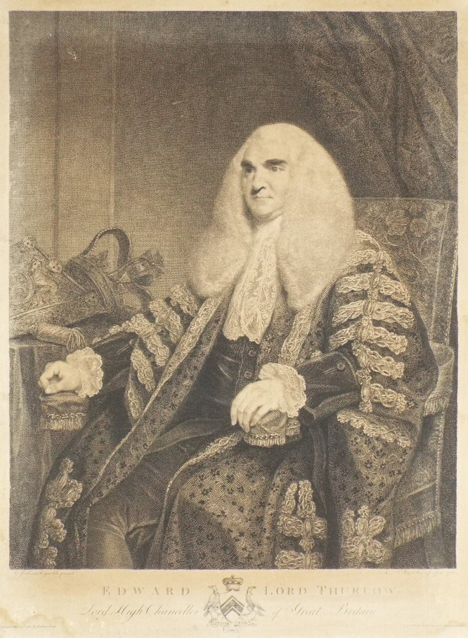 Print - Edward Lord Thurlow Lord High Chancellor of Great Britain. - Bartolozzi