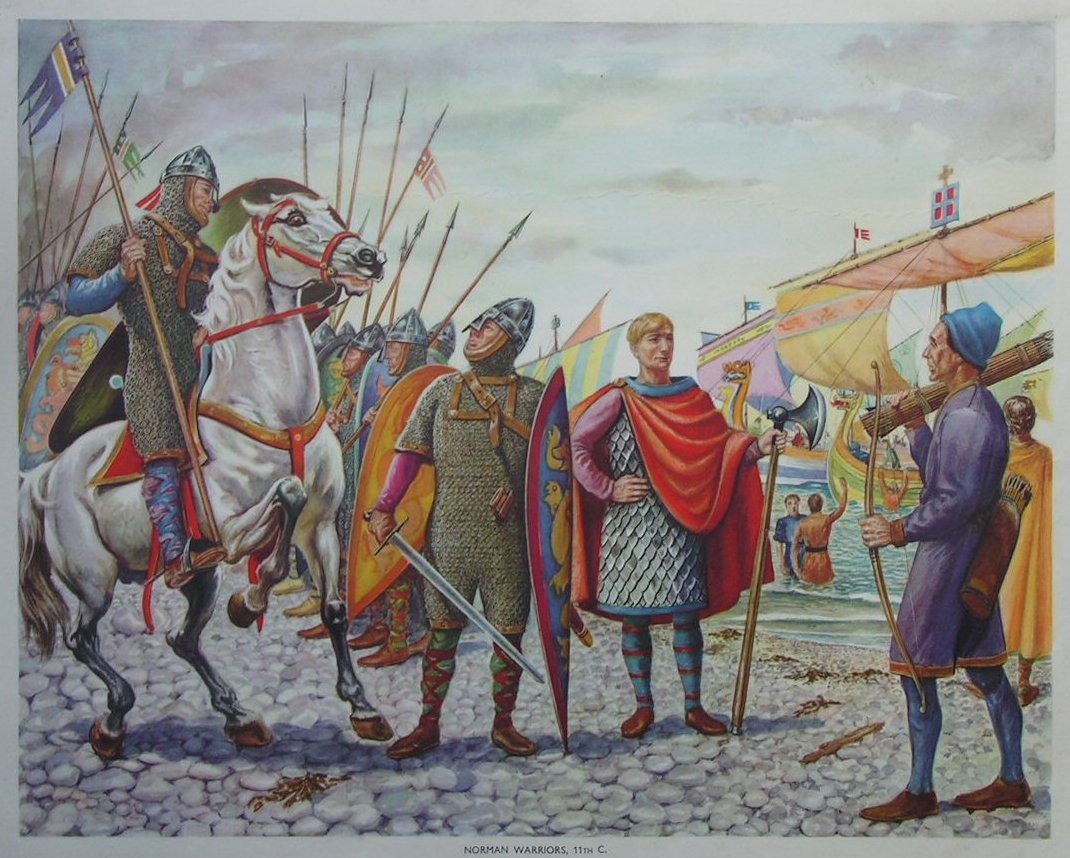 Lithograph - 02 Norman Warriors, 11th C.