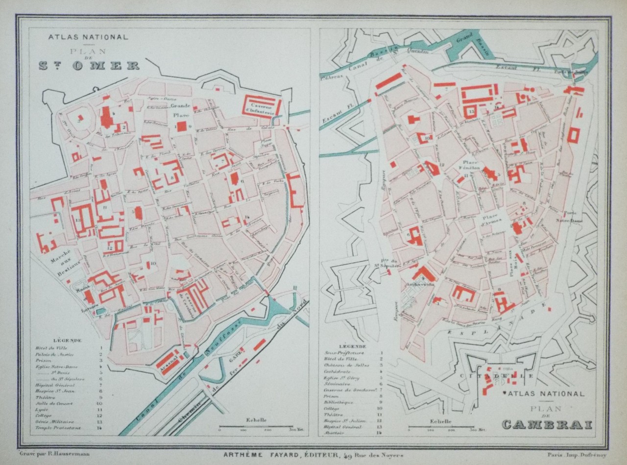 Map of Saint-Omer and Cambrai - Saint-Omer and Cambrai