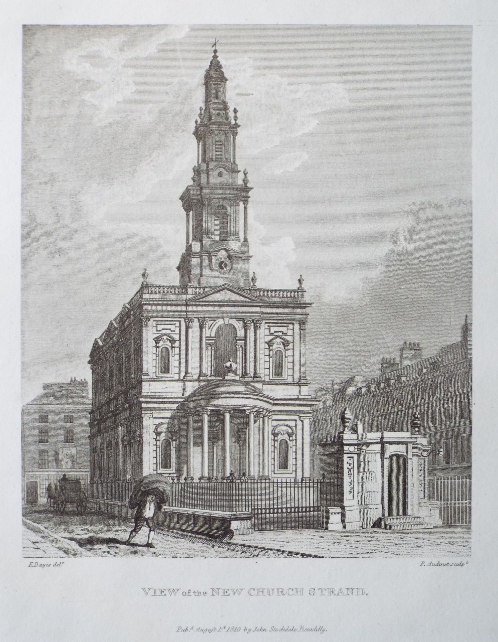 Print - View of the New Church Strand. - Audinet