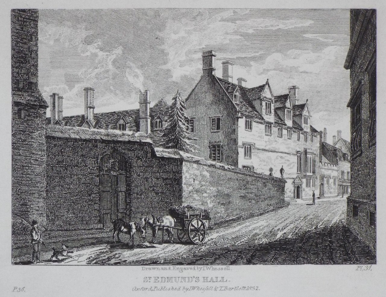 Print - St. Edmund's Hall. - Whessell