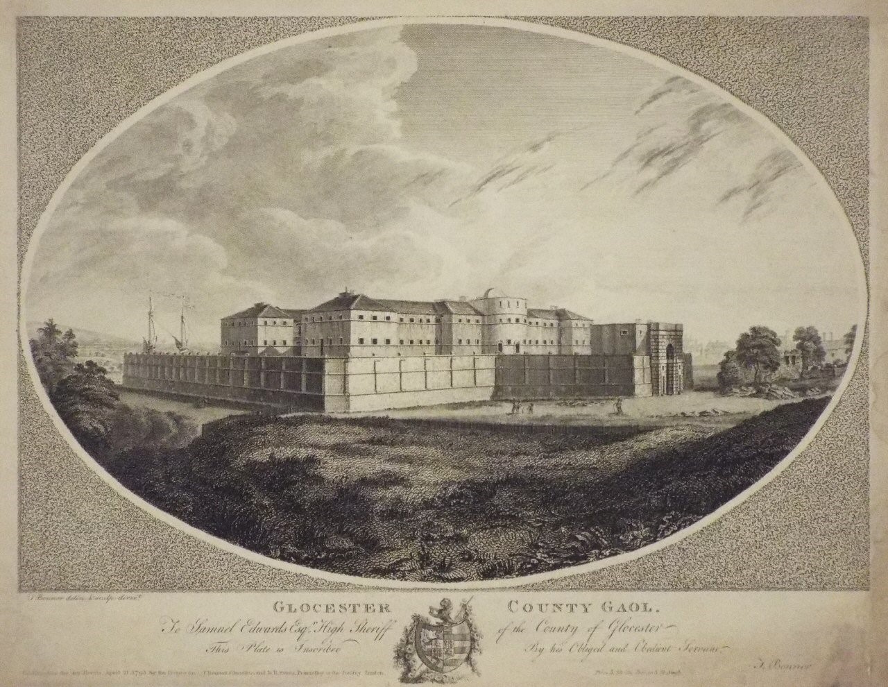 Print - Glocester County Gaol. To Samuel Edwards Esqr. High Sheriff of the County of Glocester... - Bonnor