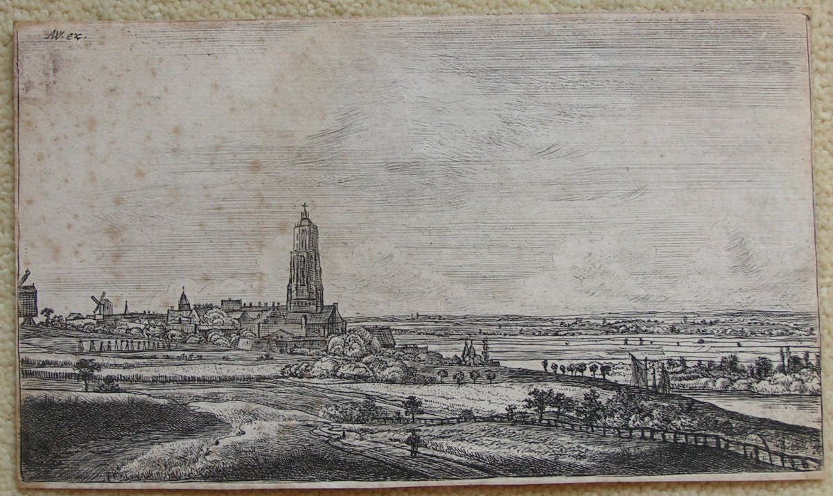 Etching - (The small view of Rhenen) - Waterloo