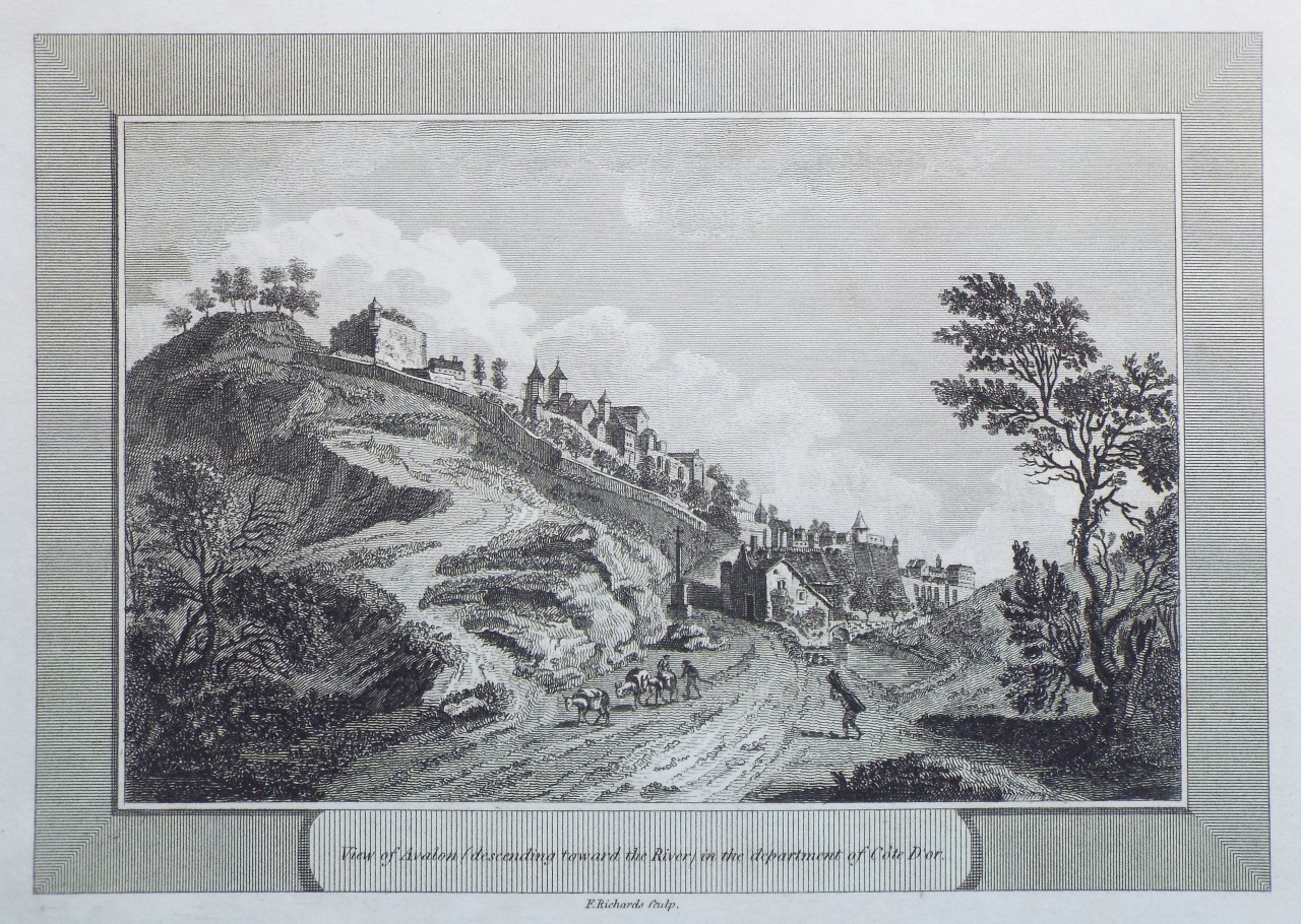 Print - View of Avalon (descending toward the River_) in the department of Core d'Or. - Richards