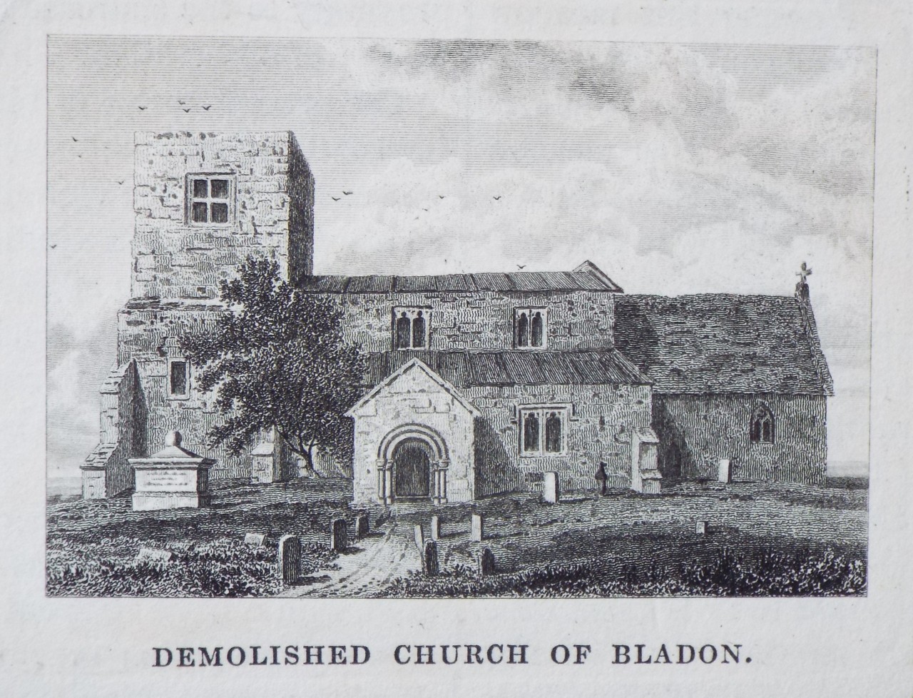 Print - Demolished Church of Bladon.