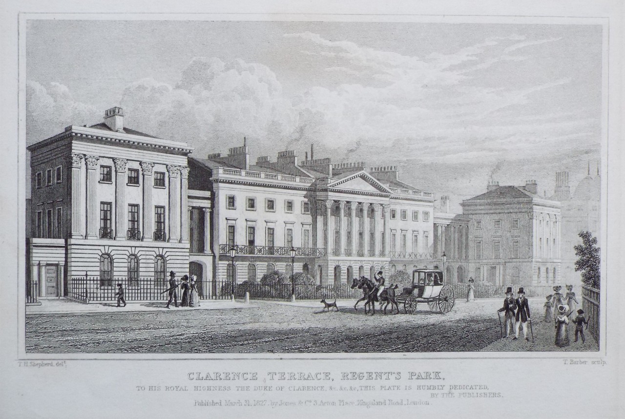 Print - Clarence Terrace, Regent's Park. - Barber
