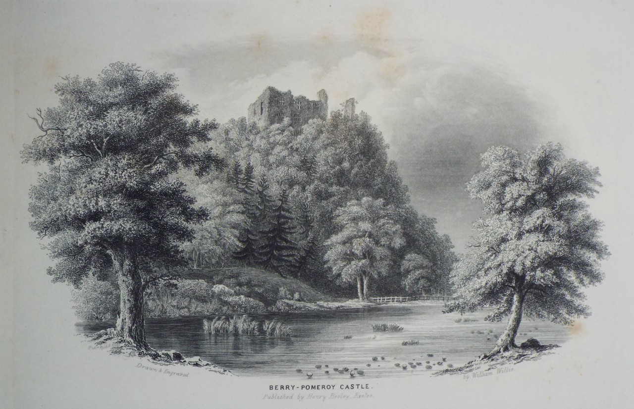 Steel Vignette - Berry-Pomeroy Castle. - Willis