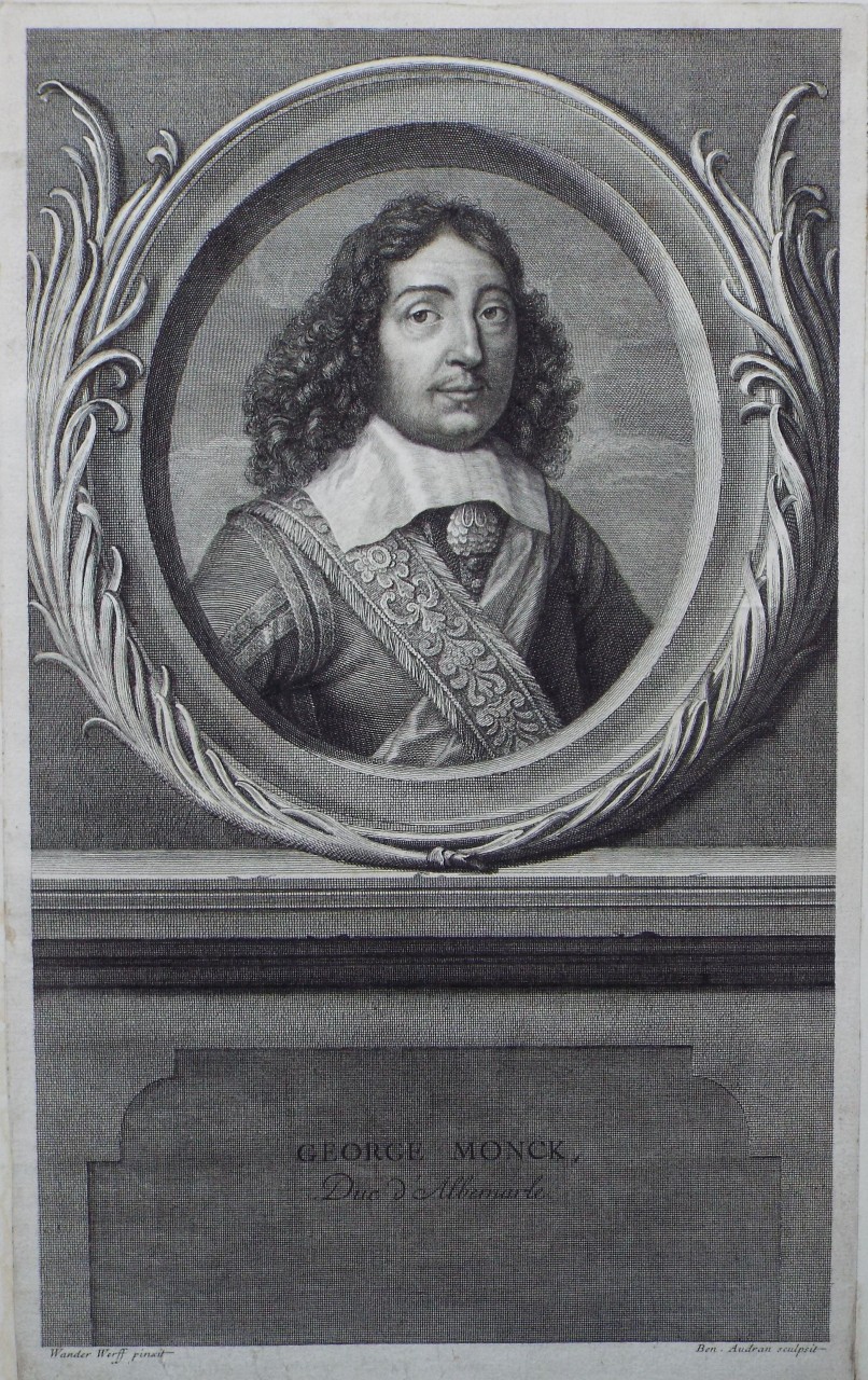 Print - George Monck, Duc d'Albermarle. - Audran