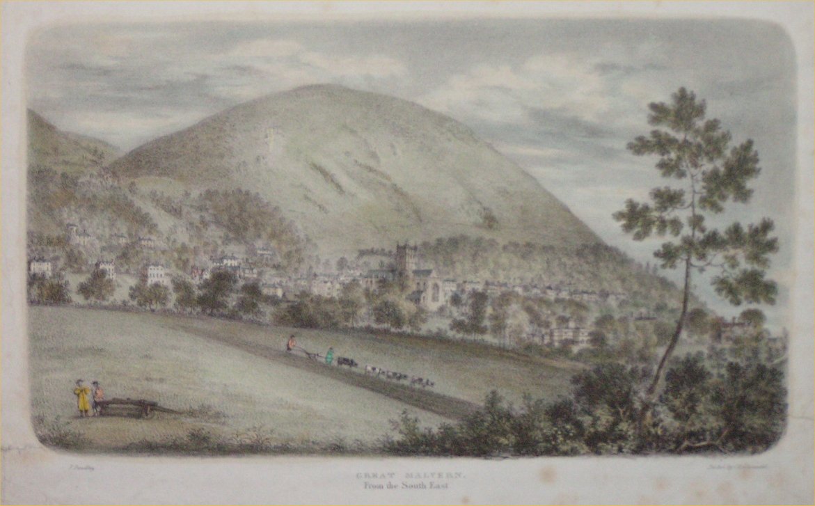 Lithograph - Great Malvern. From the South East