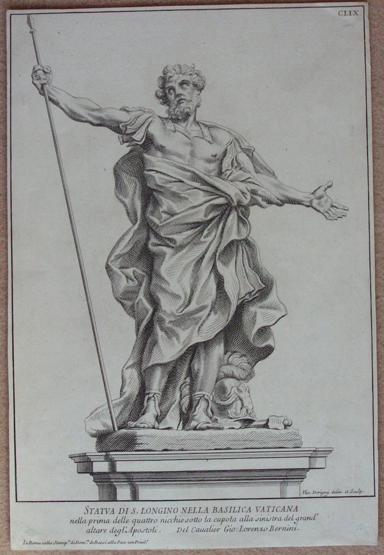Print - Statua di S. Longino Nella Basilica Valicana - Dorigny