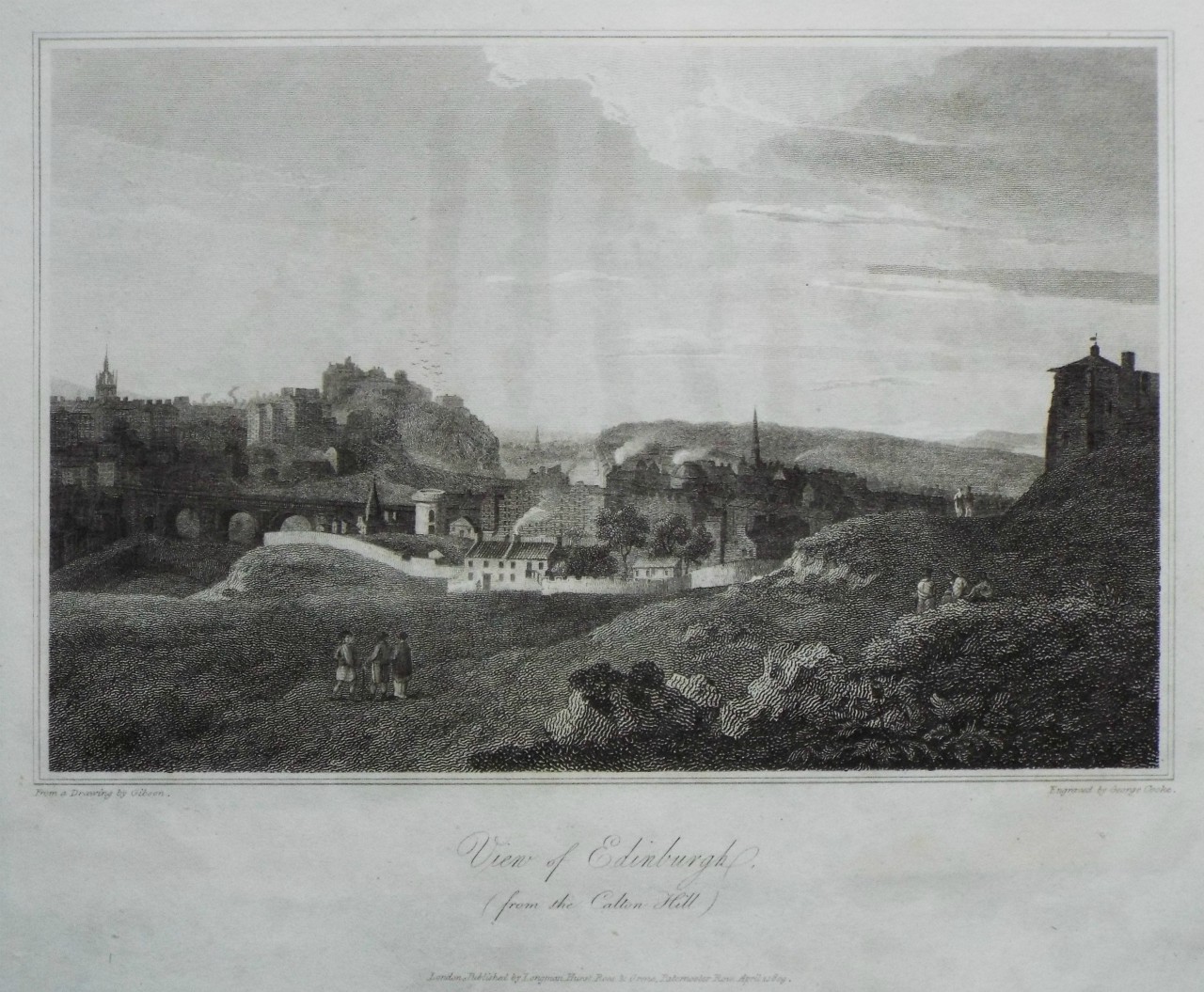 Print - View of Edinburgh, (from the Calton Hill) - Cooke