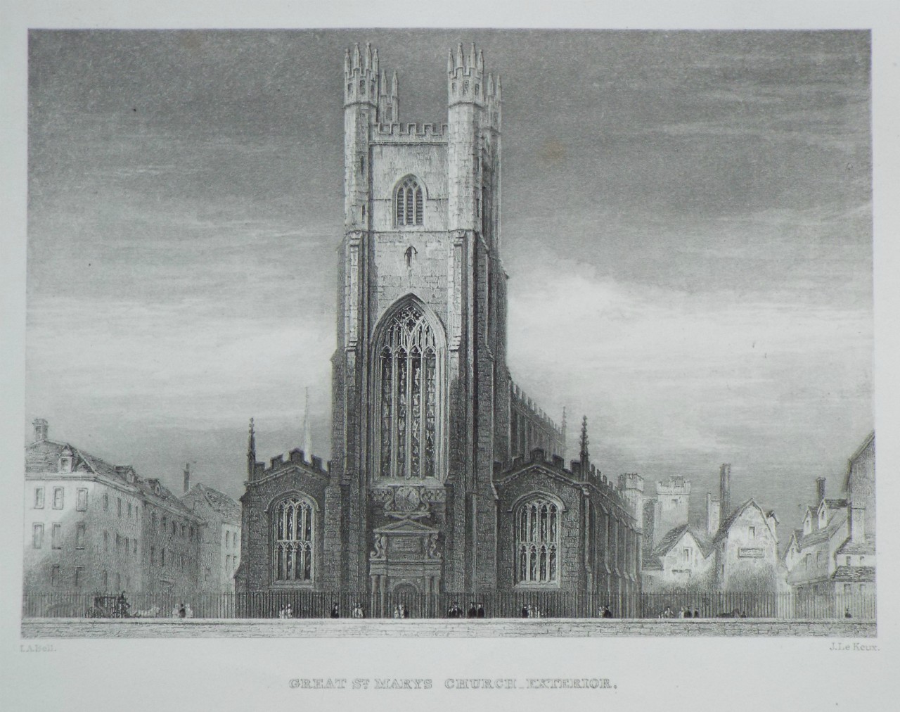 Print - Great St. Marys Church - Exterior. - Le