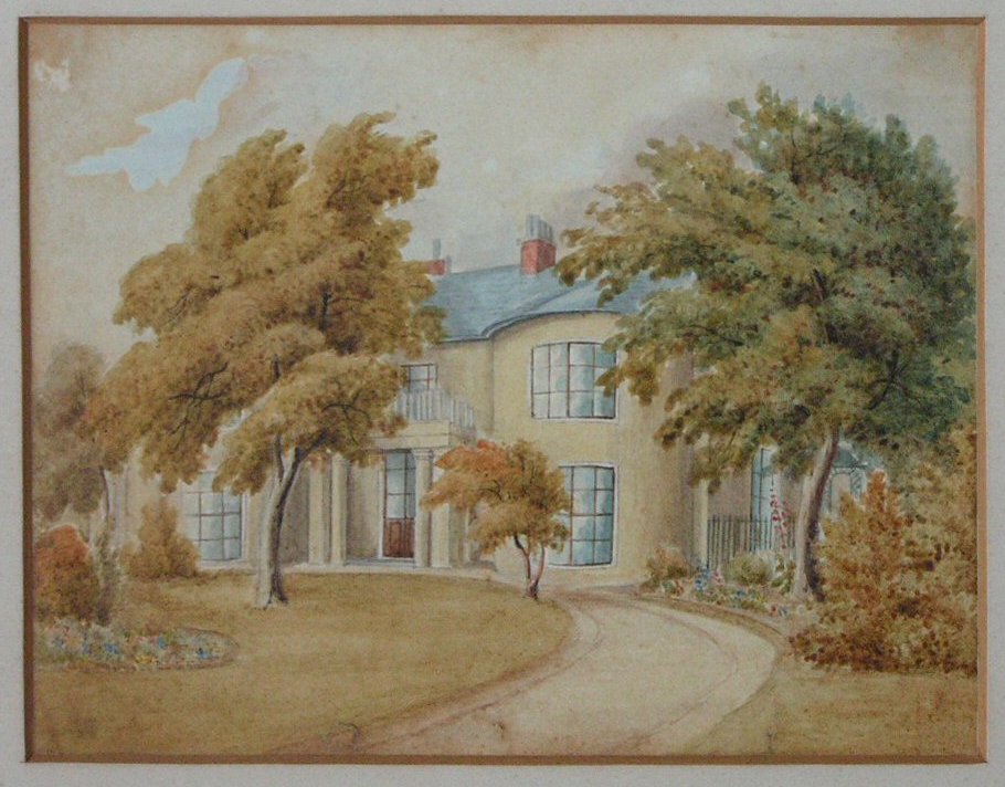 Watercolour - (Unknown Georgian house)