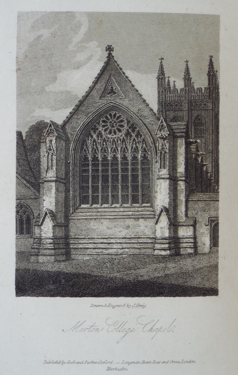 Print - Merton College Chapel. - Greig