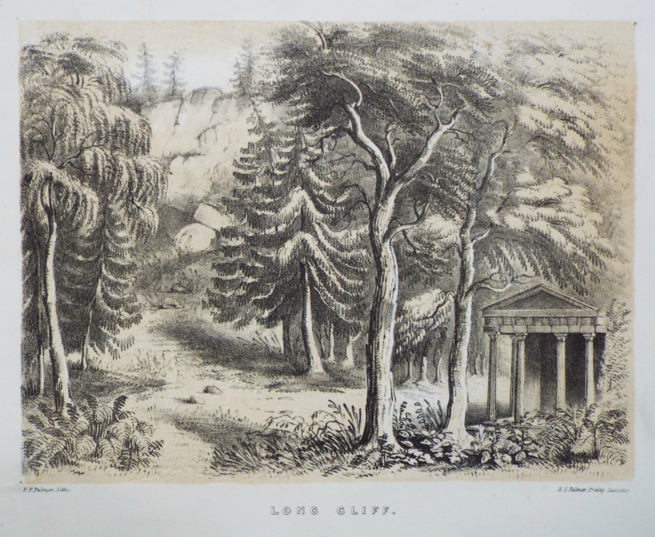 Lithograph - Long Cliff. - Palmer