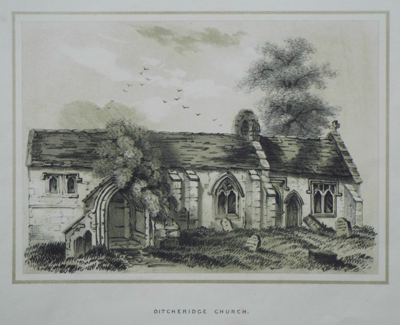 Lithograph - Ditcheridge Church.