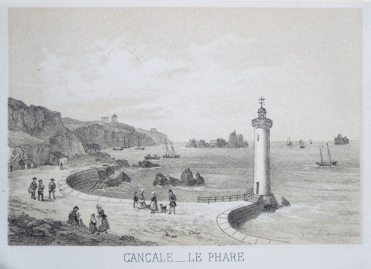 Lithograph - Cancale - Le Phare