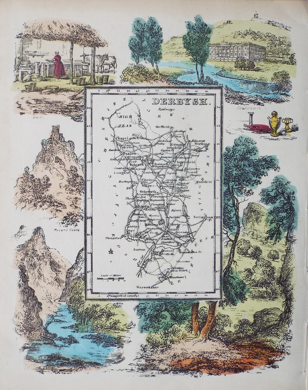 Map of Derbyshire