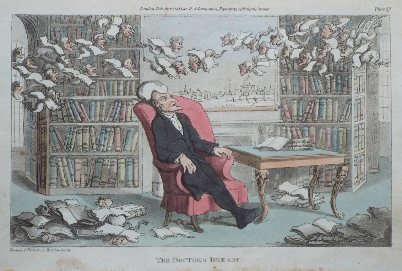 Aquatint - The Doctor's Dream - Rowlandson