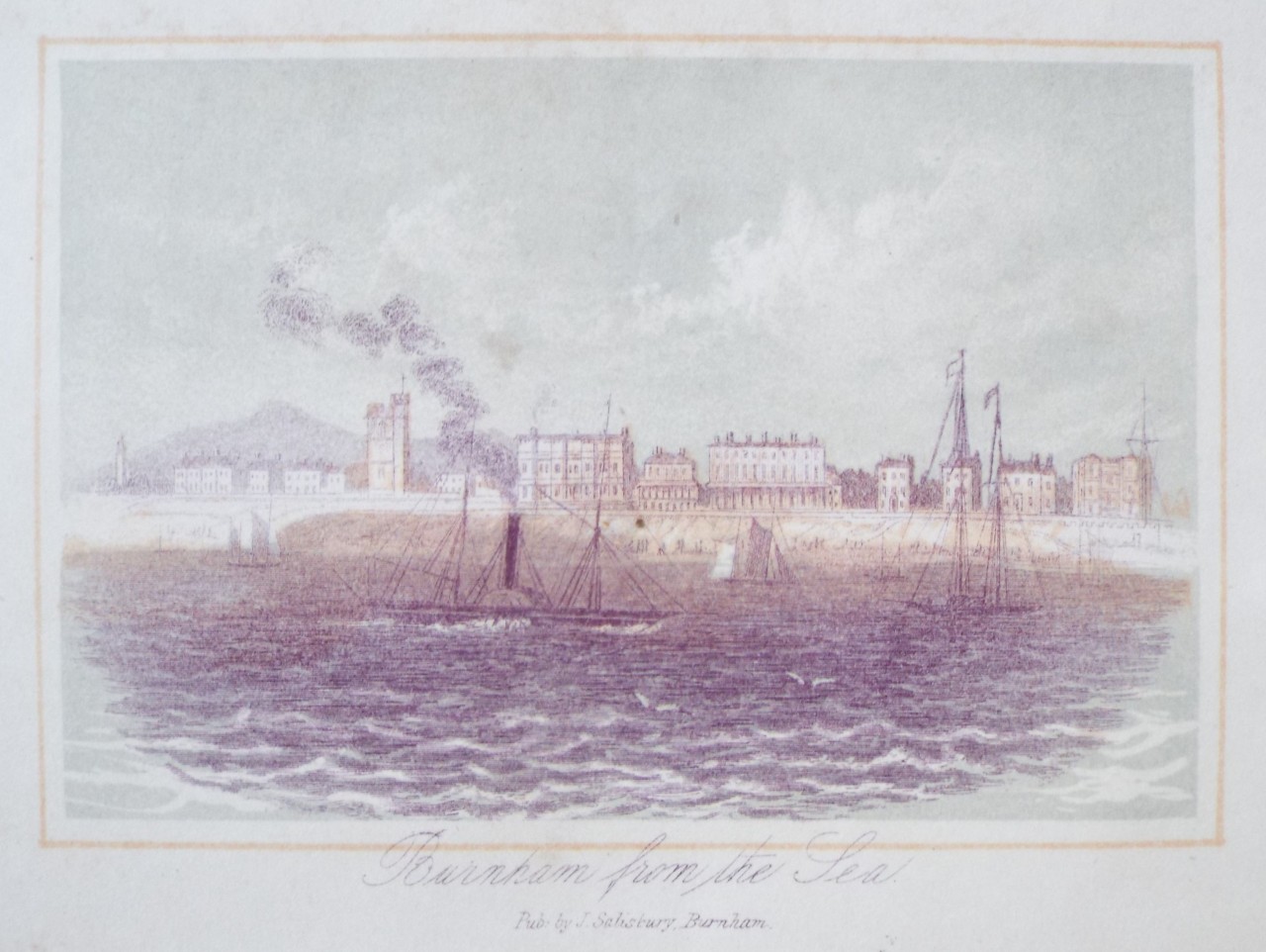 Lithograph - Burnham from the Sea.