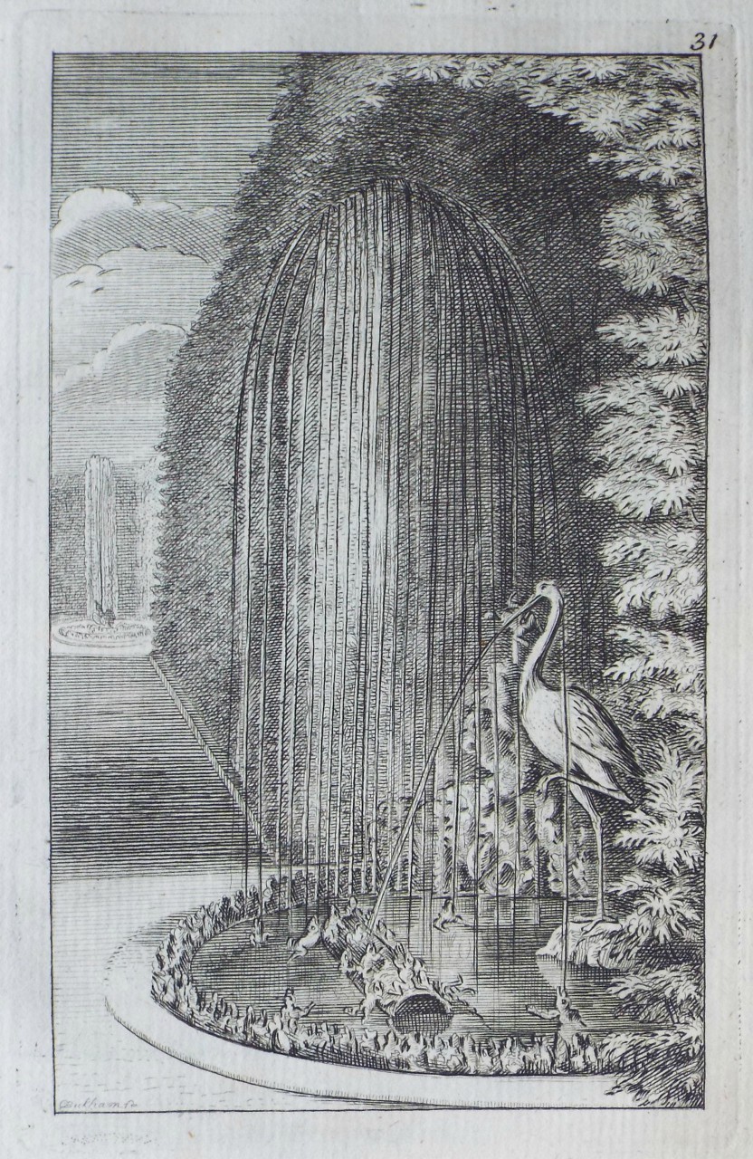 Print - The Frogs ask Zeus for a King Fountain in the Labyrinth of Versailles - Bickham