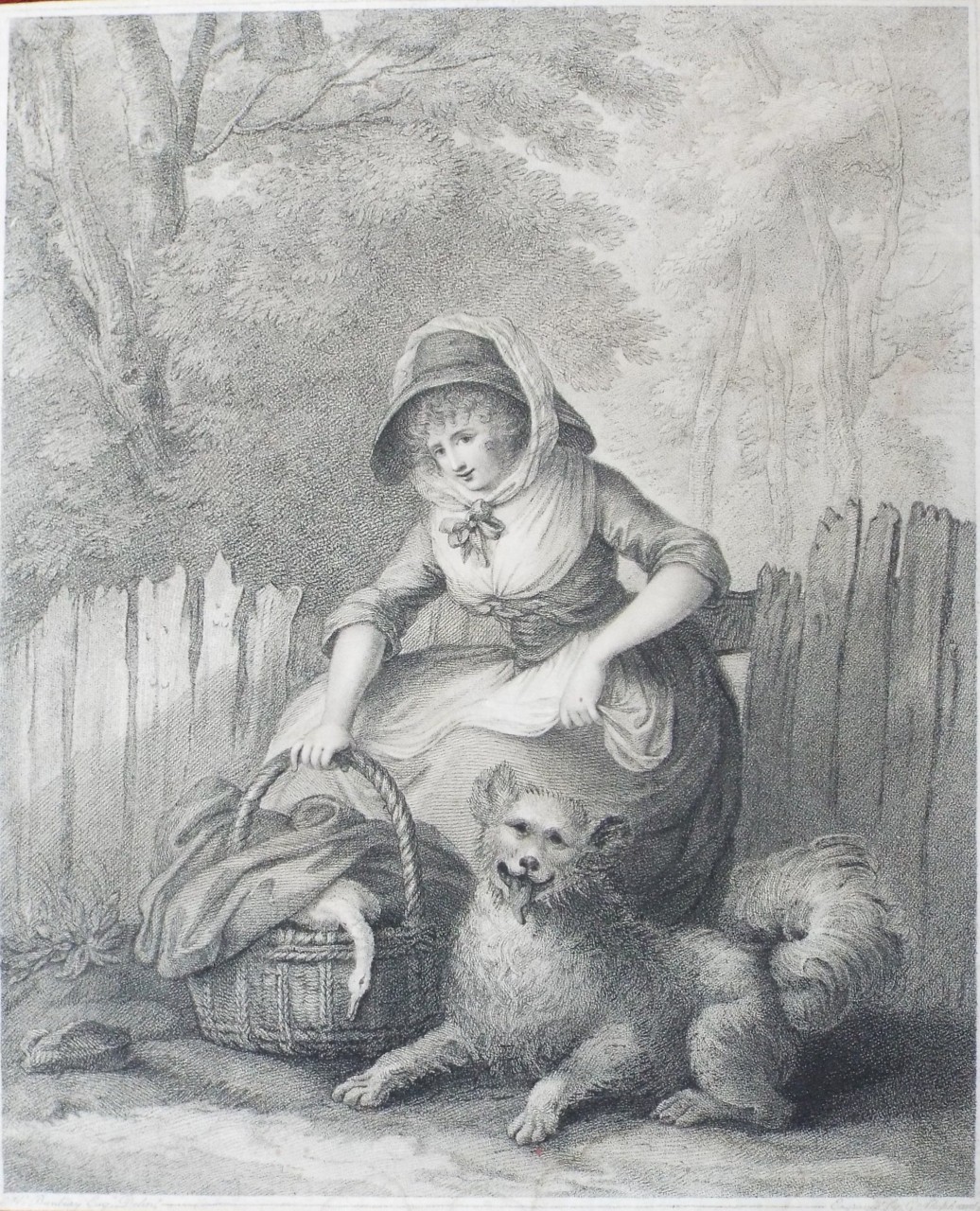 Stipple - The Market Girl. - Shepheard