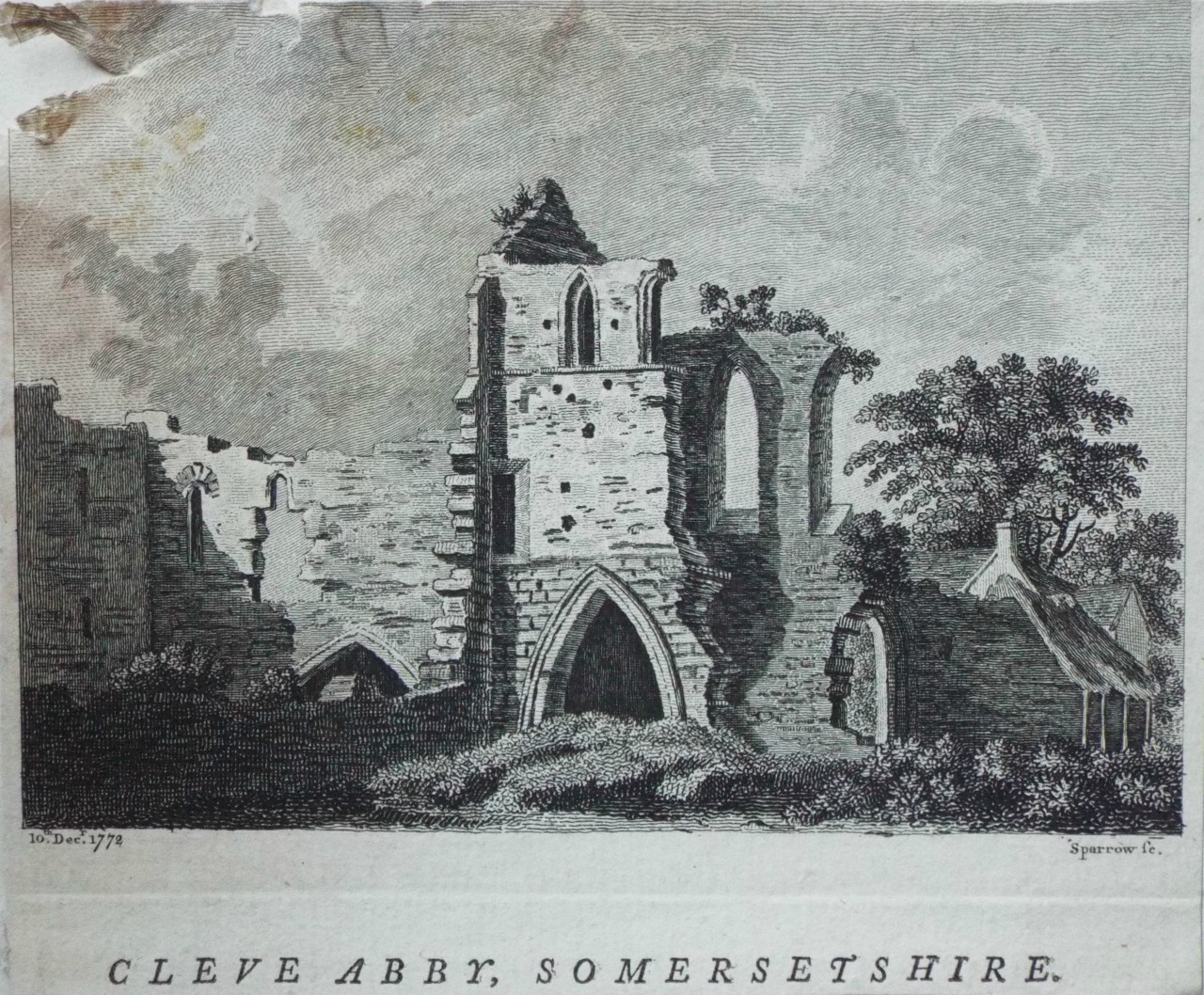 Print - Cleve Abbey, Somersetshire.