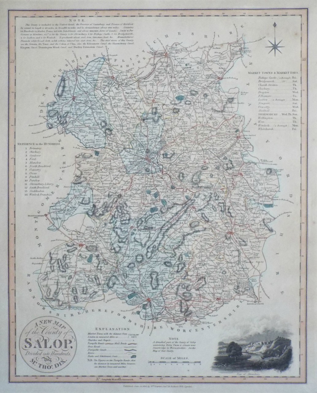 Map of Shropshire