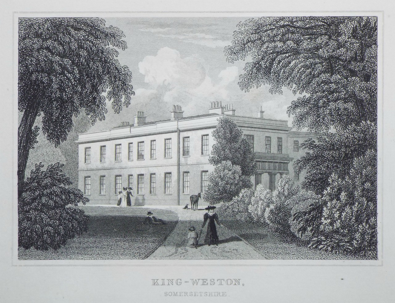 Print - King-Weston, Somersetshire. - Bond