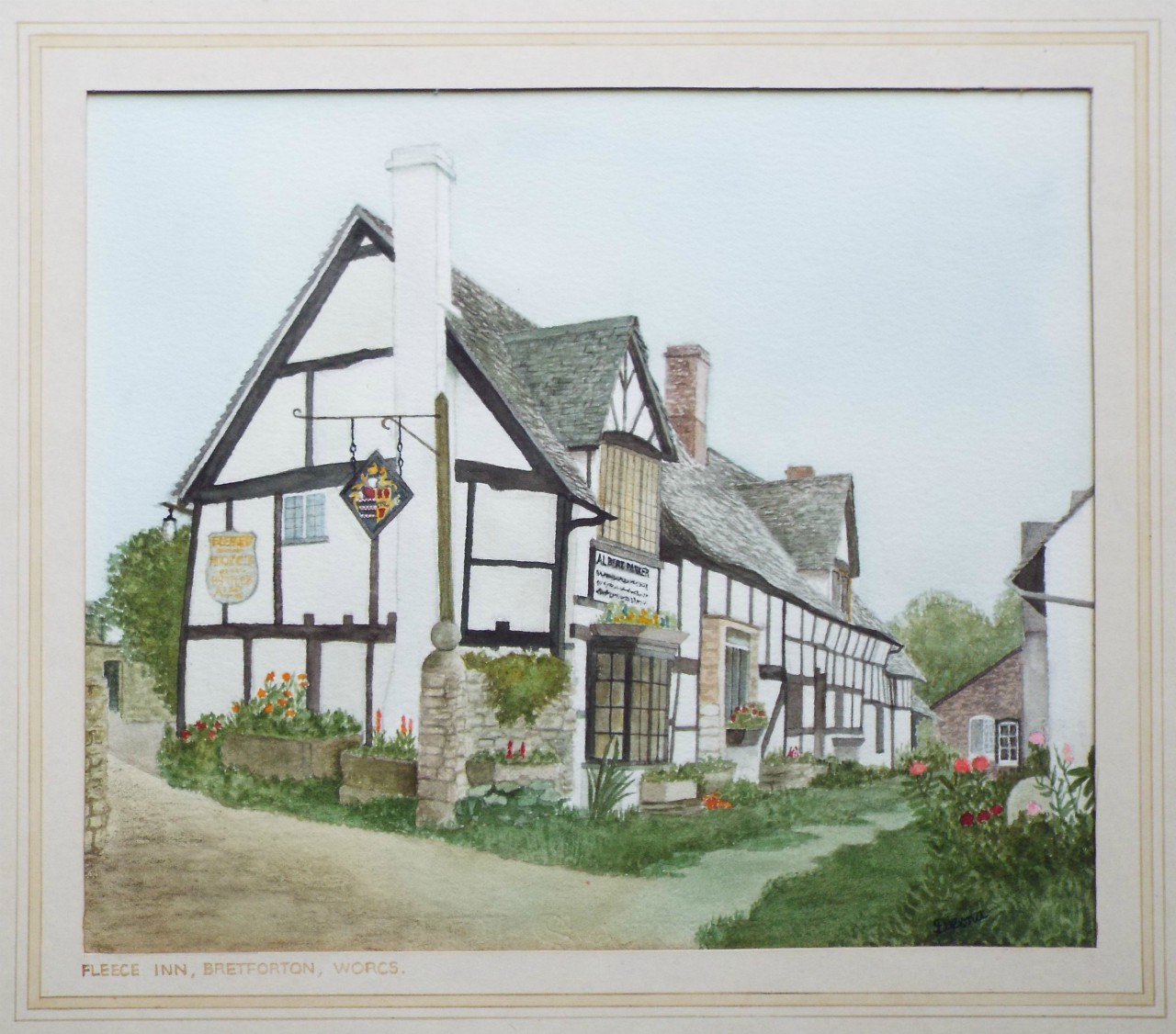Watercolour - Fleece Inn, Bretforton, Worcs.