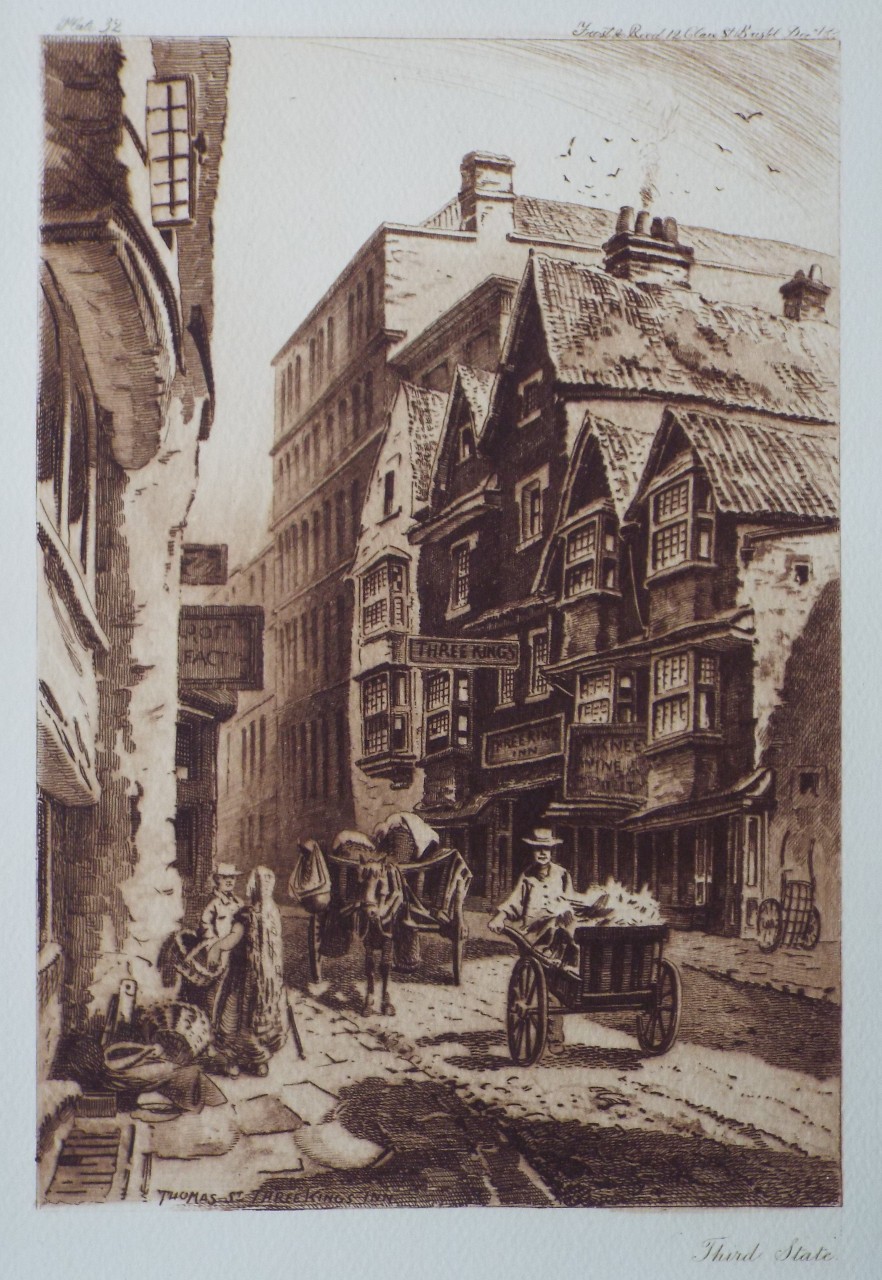 Etching - Thomas St.Three Kings Inn - Bird