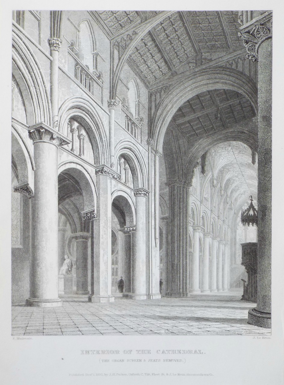 Print - Interior of the Cathedral. (The Organ Screen & Seats Removed.) - Le