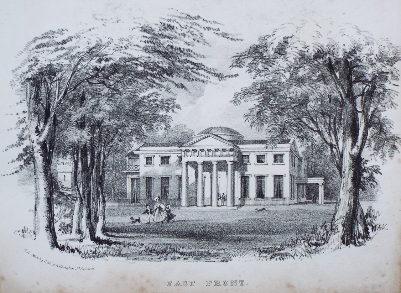 Lithograph - (Buckland House) East Front.