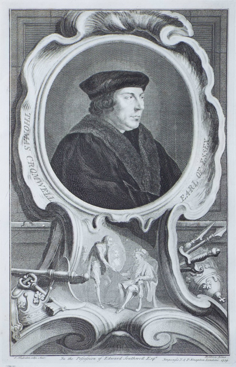 Print - Thomas Cromwell Earl of Essex - Houbraken