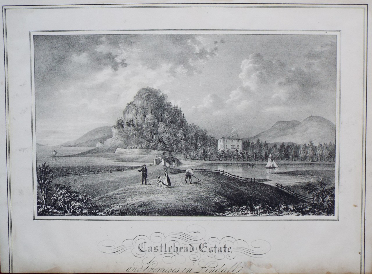 Lithograph - Castlehead Estate, and Premises in Lindall