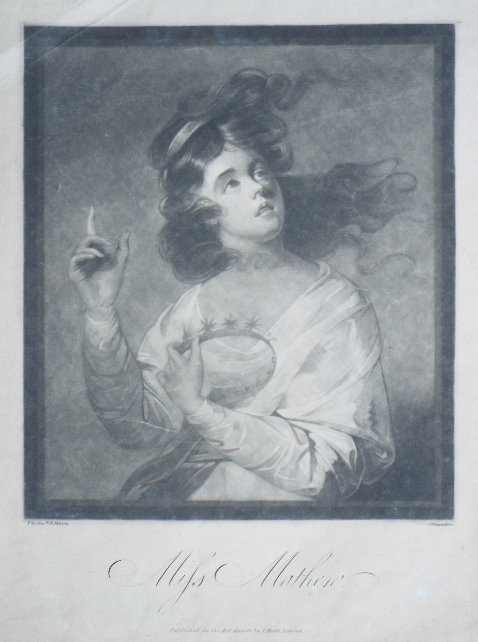 Mezzotint - Miss Mathew. - Saunders