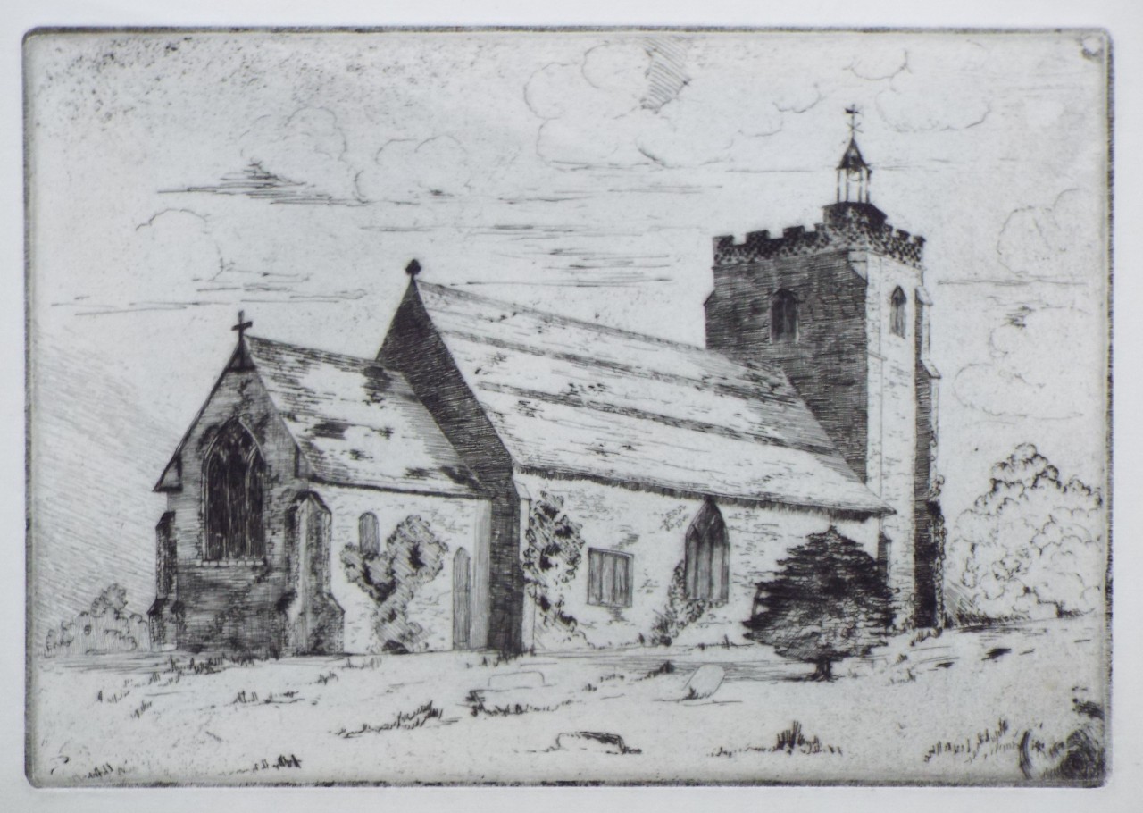 Etching - Unidentified church