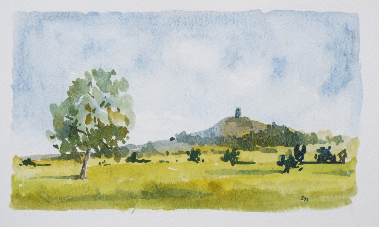 Watercolour - Glastonbury Tor