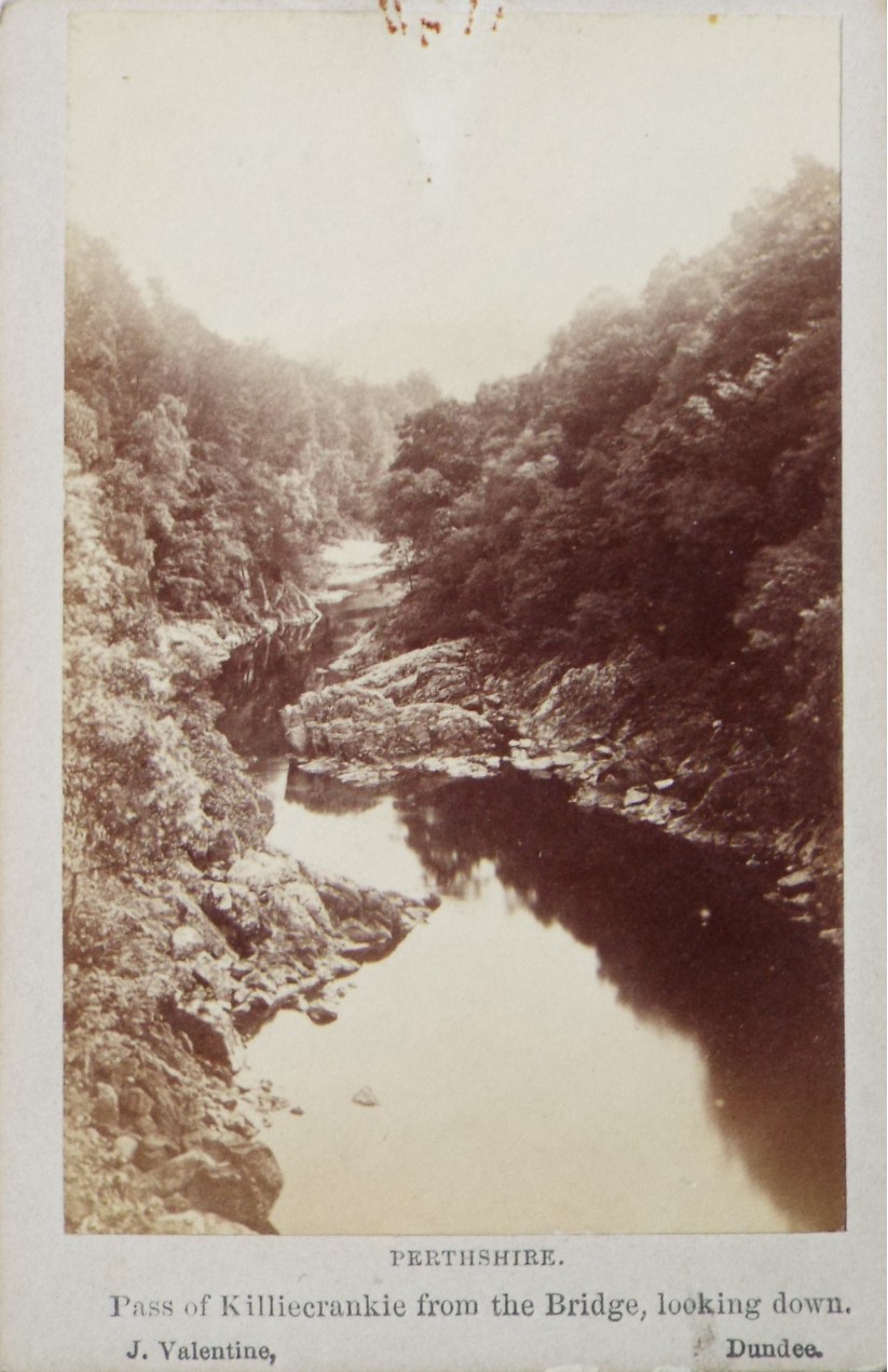 Photograph - Perthshire. Pass of Killiecranke from the bridge looking down.