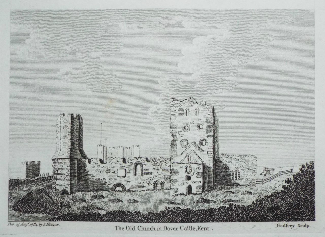 Print - The Old Church in Dover Castle, Kent. - 