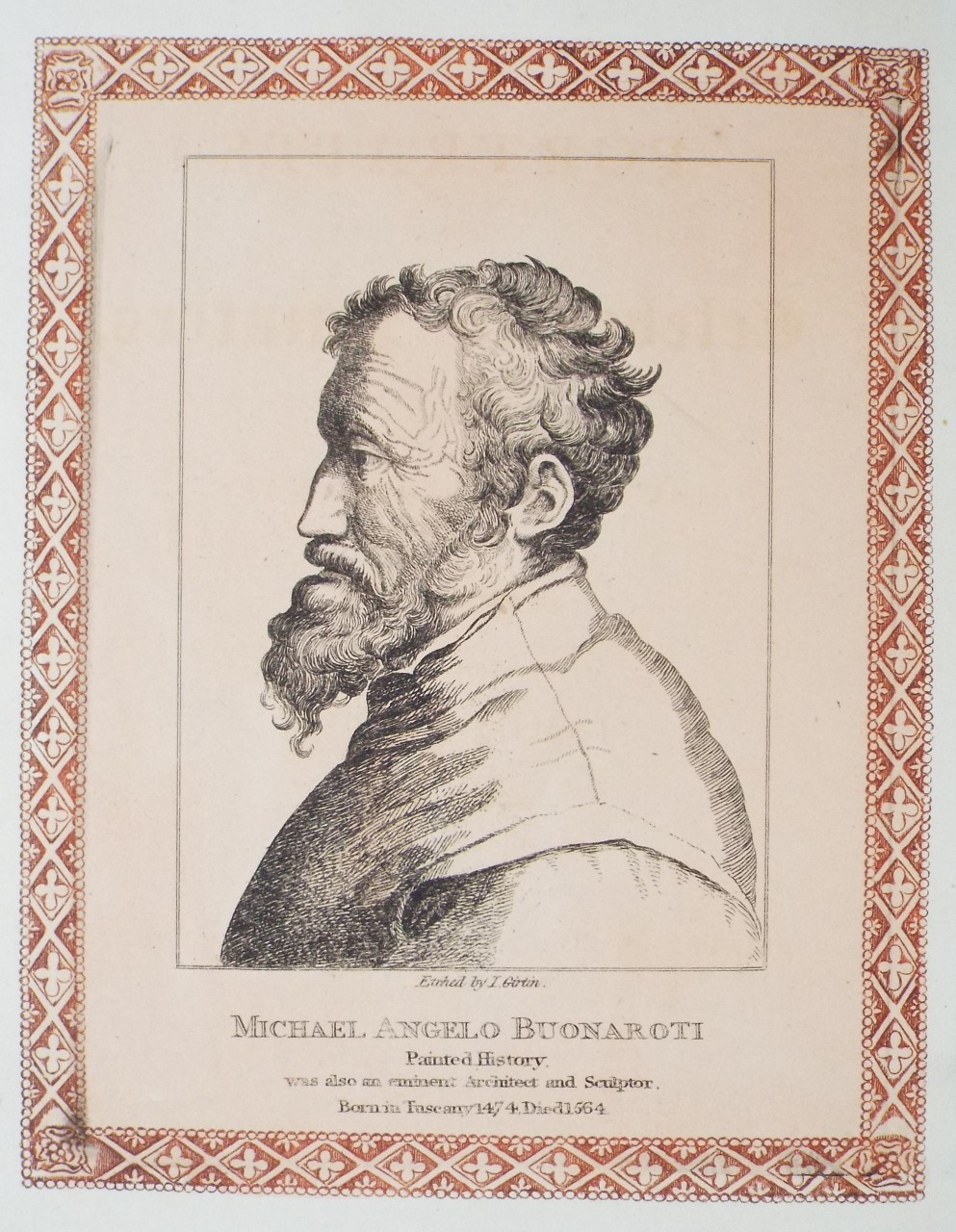 Etching - Michael Angelo Buonaroti - Girtin