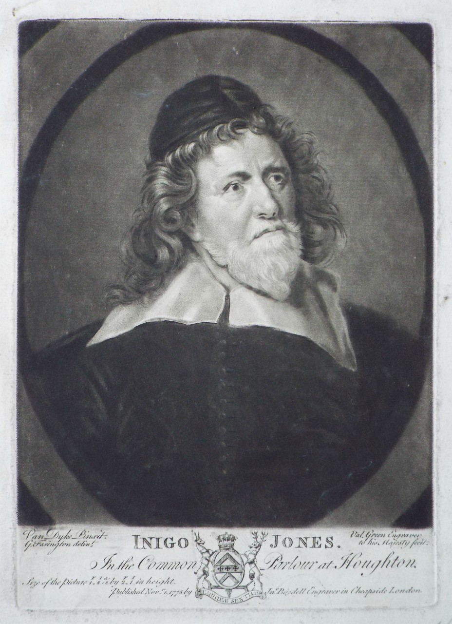 Mezzotint - Inigo Jones. In the Common Parlour at Houghton. - Green