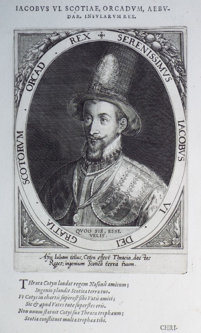 Print - Jacobus VI Dei Gratia Orcad Rex Serenissimus - Custos