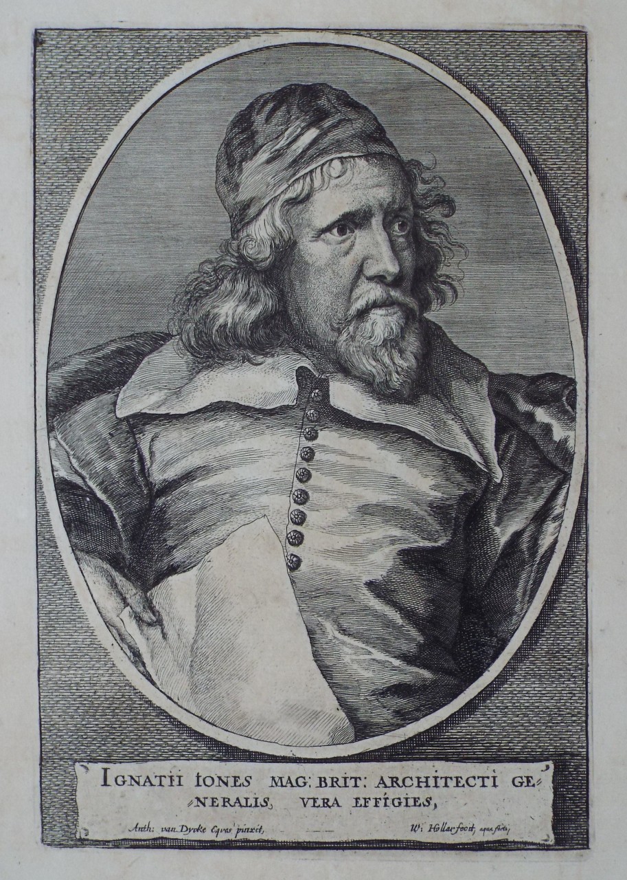 Print - Ionatii Jones Mag: Brit: Architecti Ge-neralis, vera Effigies, - Hollar