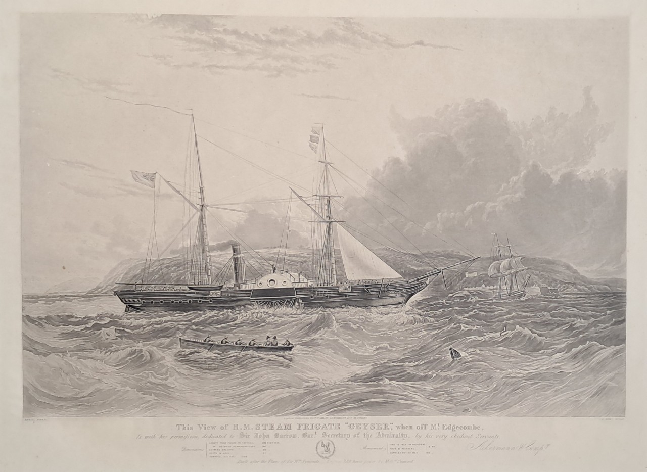 Aquatint - H. M. Steam Frigate 