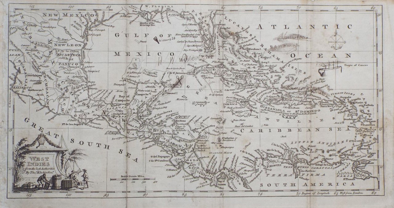 Map of West Indies