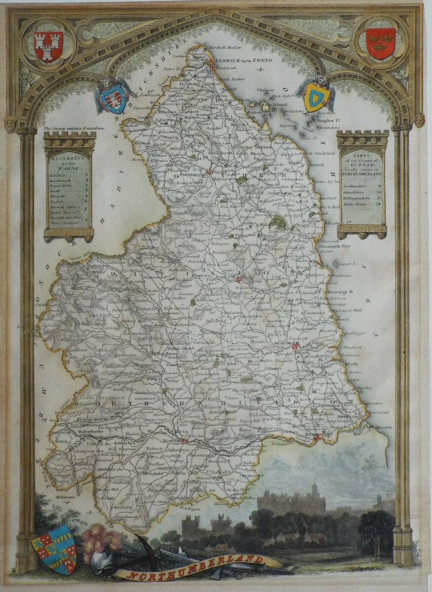Map of Northumberland - Moule