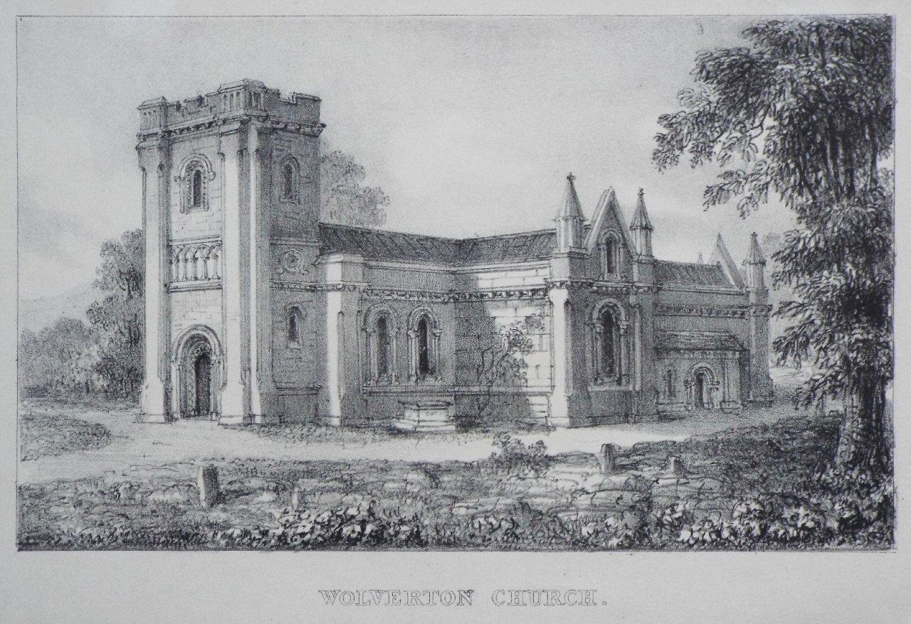 Lithograph - Wolverton Church.
